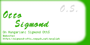 otto sigmond business card